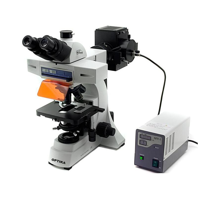 Optika B-600TiFL, trinoculare, microscopio a fluorescenza