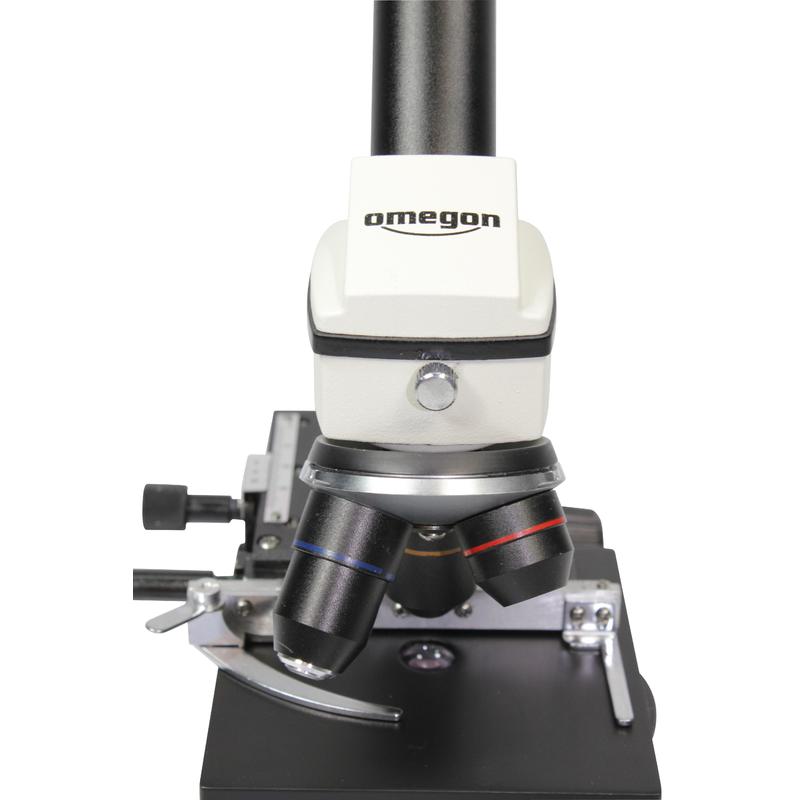 Omegon Microscopio Kit per microscopia, MonoView 1200x, fotocamera, la più venduta introduzione alla microscopia, attrezzatura per la preparazione dei campioni.