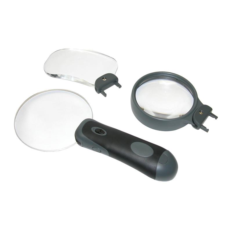 Carson Lente d`Ingrandimento Set di 3 lenti d'ingrandimento LED Remov-A-Lens