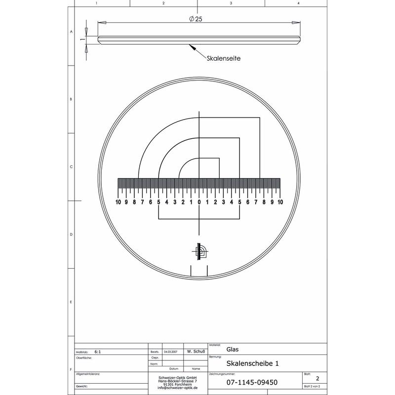Schweizer Scala 1 per lenti d'ingrandimento da appoggio Tech-Line