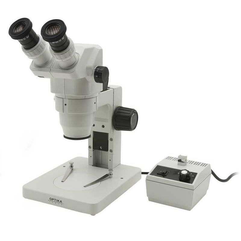 Optika   Microscopio stereo zoom binoculare SZR-3, stativo semplice, 1 luce