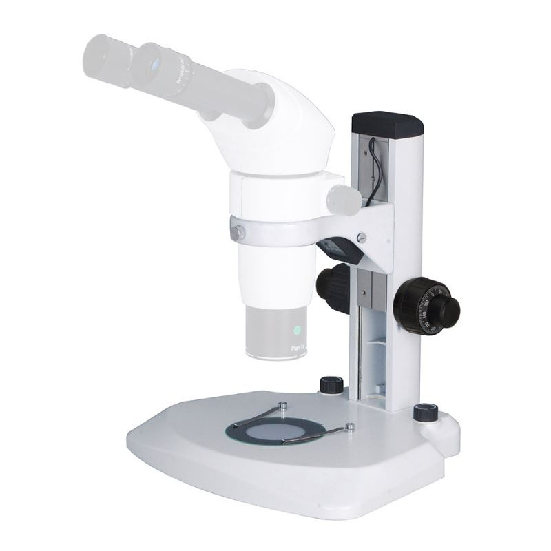 Optika Stativo Breites, braccio fisso, illuminazione LED, manopola coassiale di regolazione macro e micrometrica