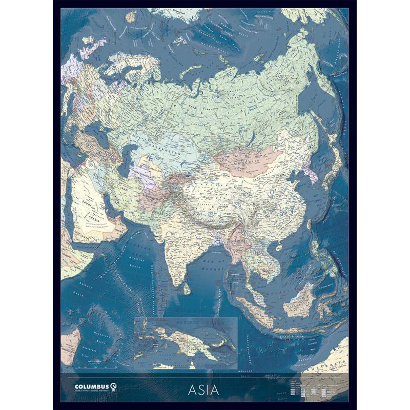 Columbus Carta continentale dell'Asia KK2021AS