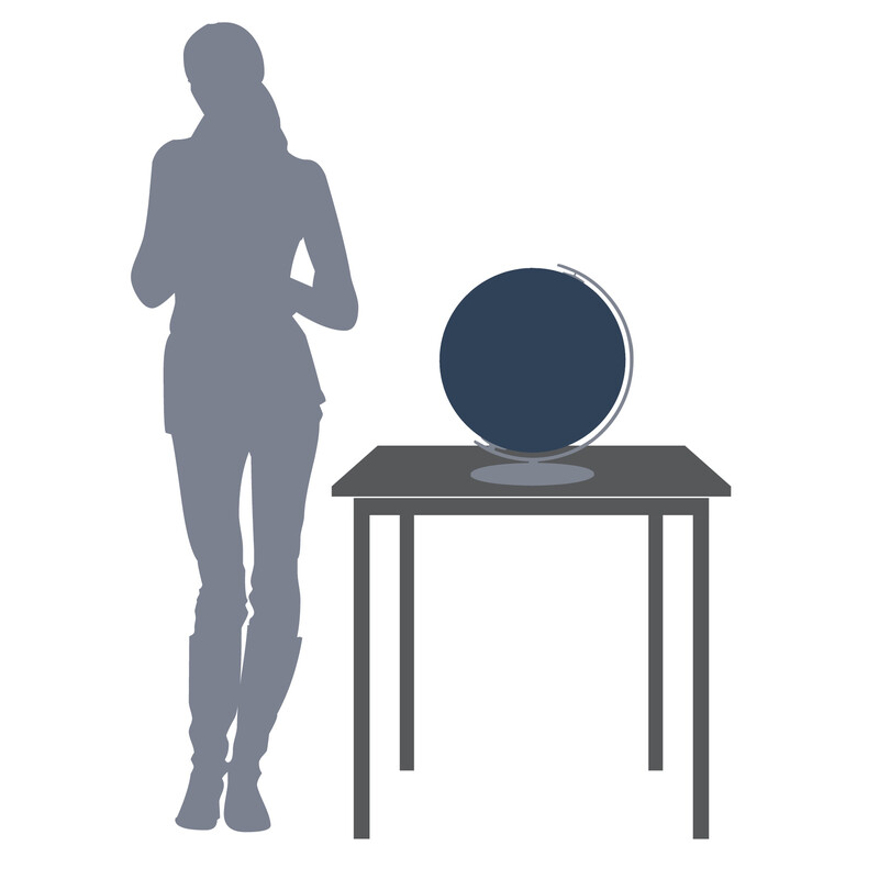 Columbus Globo Duorama 40cm in pelle liscia cammello