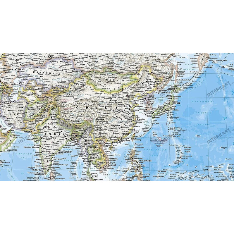 National Geographic Mappa del Mondo pazifikzentriert (185 x 122 cm)