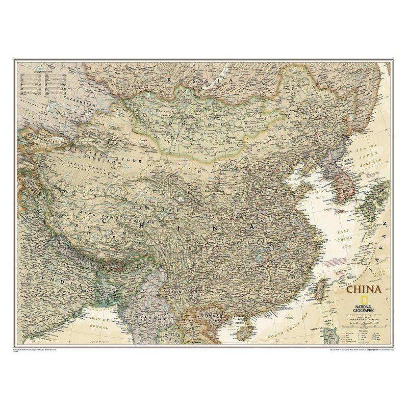 National Geographic Mappa Carta antica della Cina