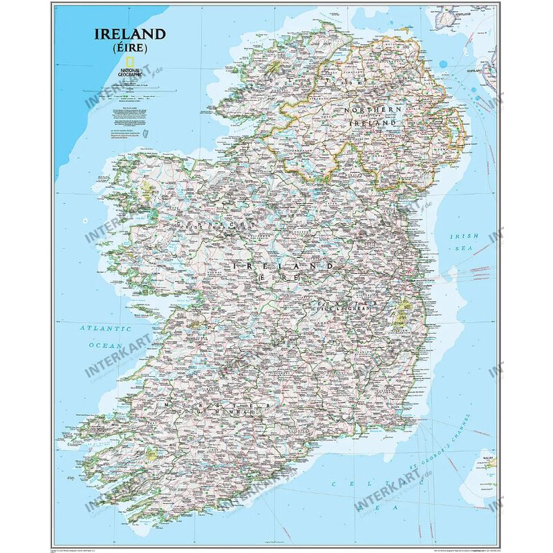 National Geographic Mappa Irlanda (76 x 91 cm)