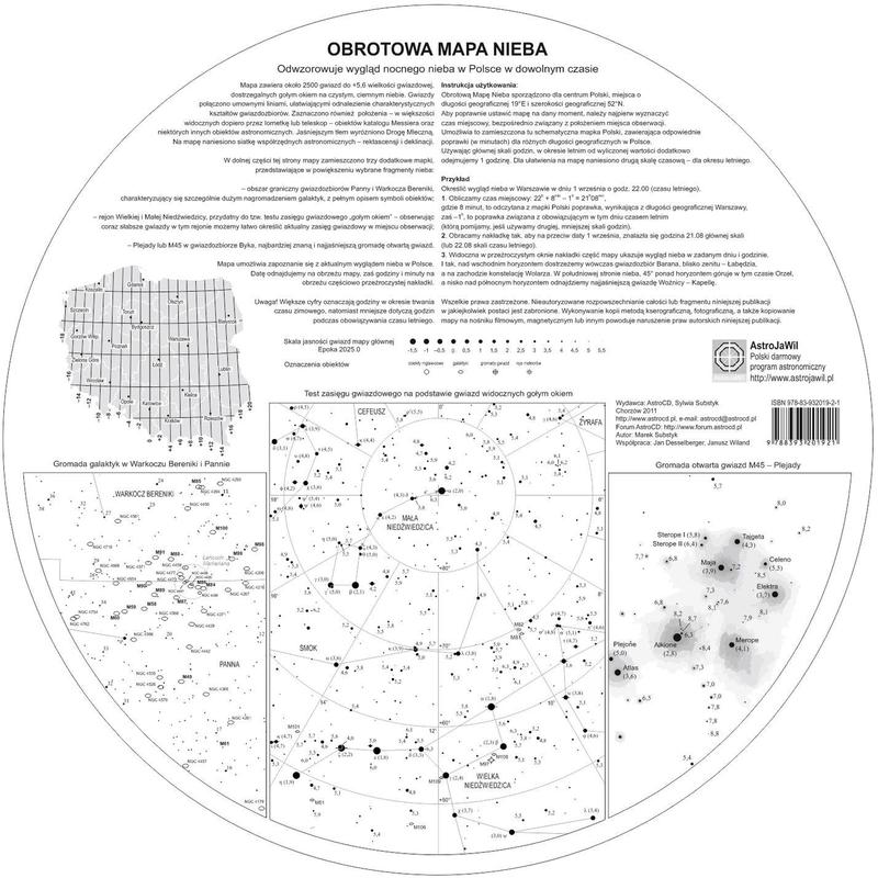 AstroCD Carta Stellare Obrotowa mapa nieba