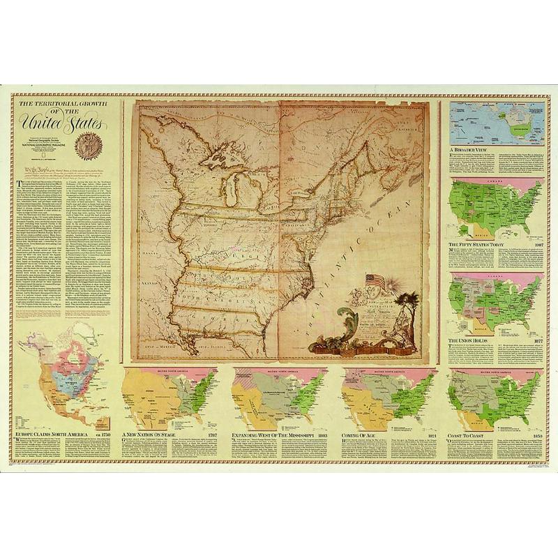 National Geographic Mappa USA / Aree di espansione