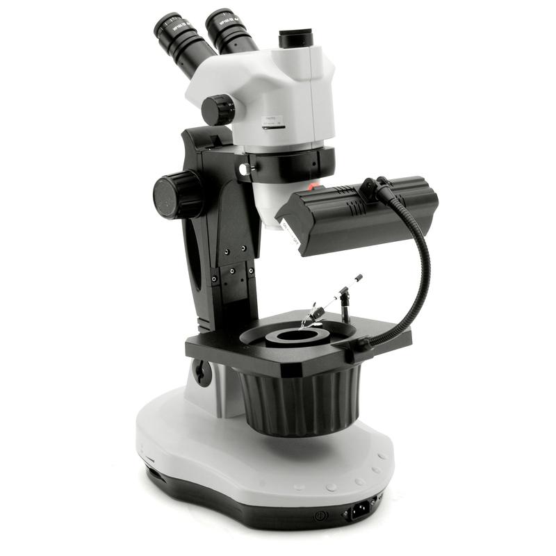 Optika OPTIGEM-4, stereo zoom, trinoculare da gemmologia, stativo snodabile