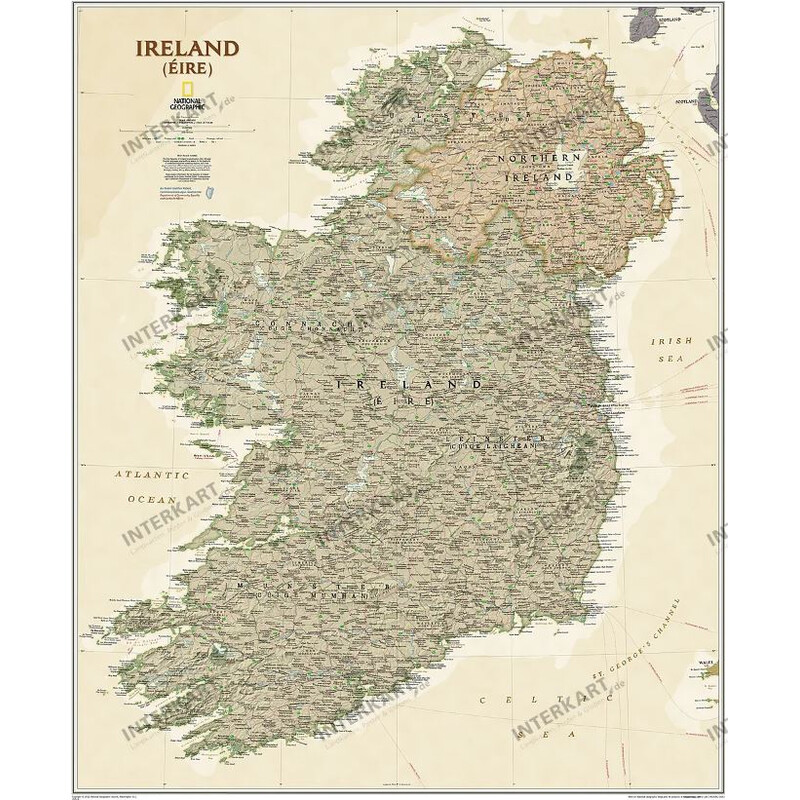 National Geographic Mappa Irlanda (76 x 91 cm)