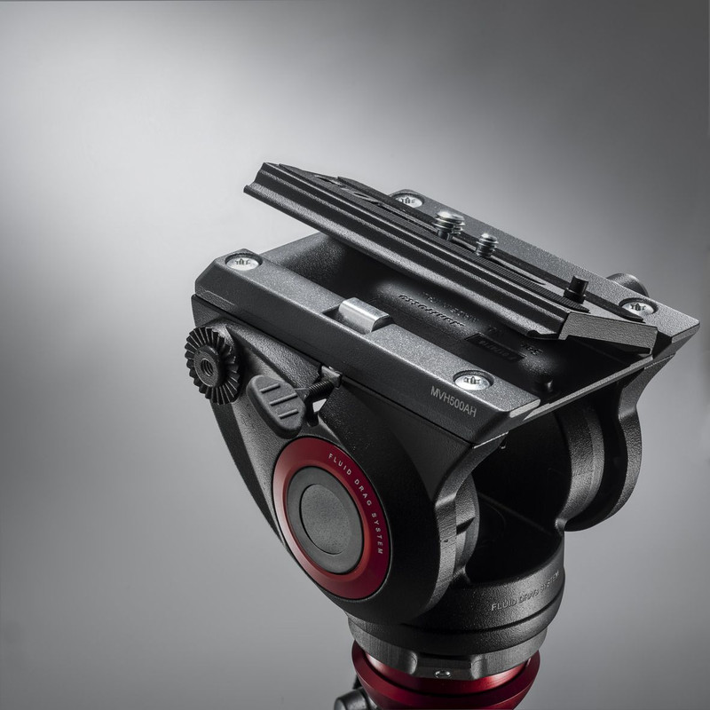 Manfrotto Testa video fluida MVH500AH, a base piatta