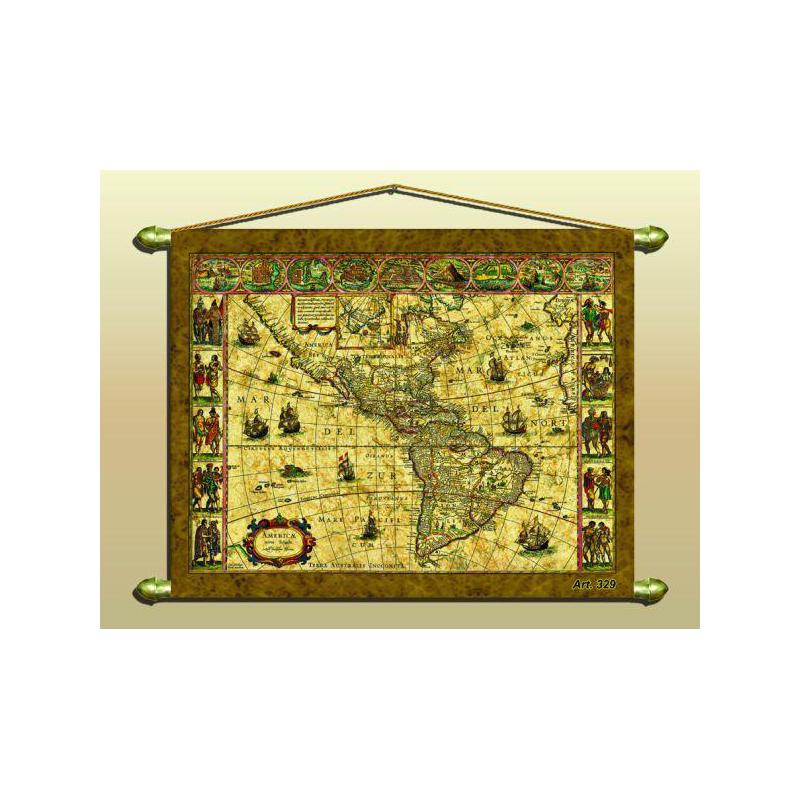 Zoffoli living Carta continentale Mappa antica (Riproduzione) Nr. 329/2