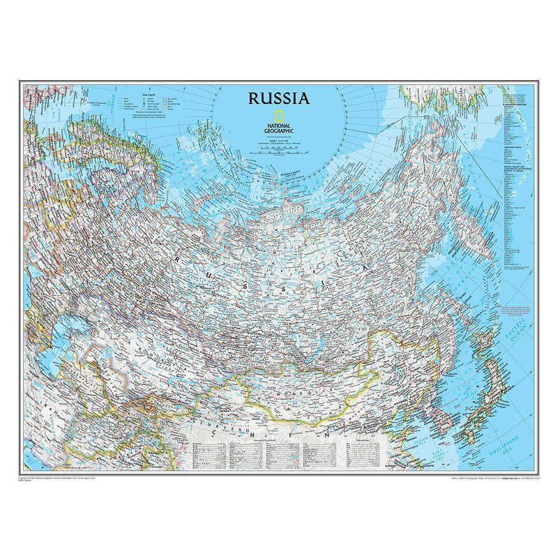 National Geographic Mappa Russia politica