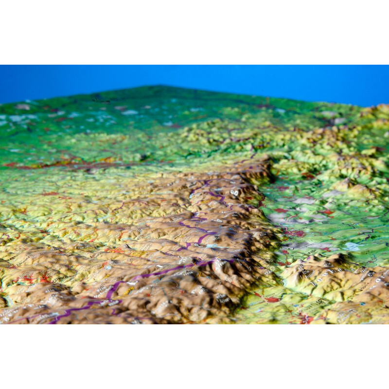 Georelief Mappa Regionale Sassonia
