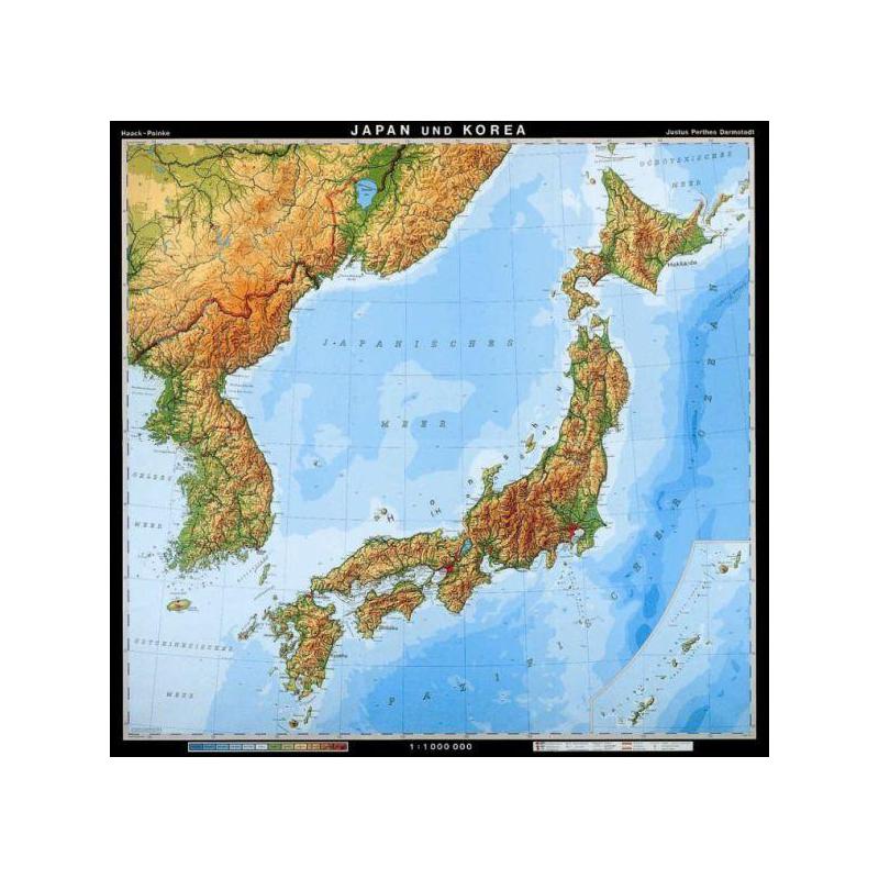 Klett-Perthes Verlag Mappa Giappone e Corea fisica