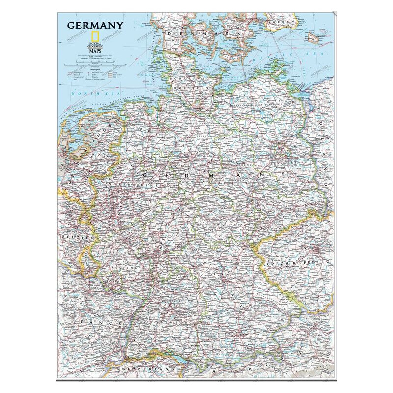 National Geographic Mappa Carta della Germania