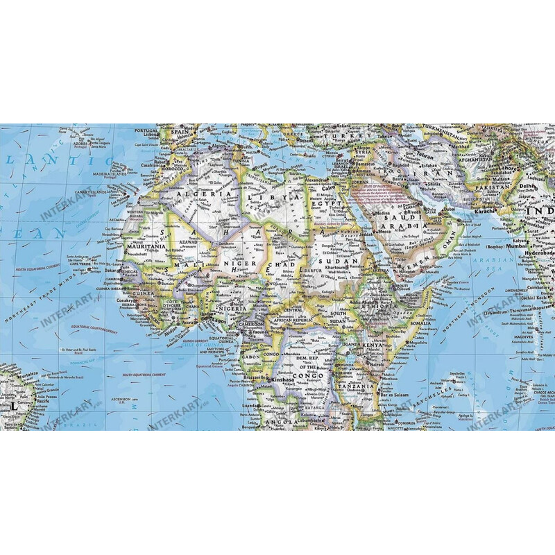 National Geographic Mappa del Mondo (279 x 193 cm)