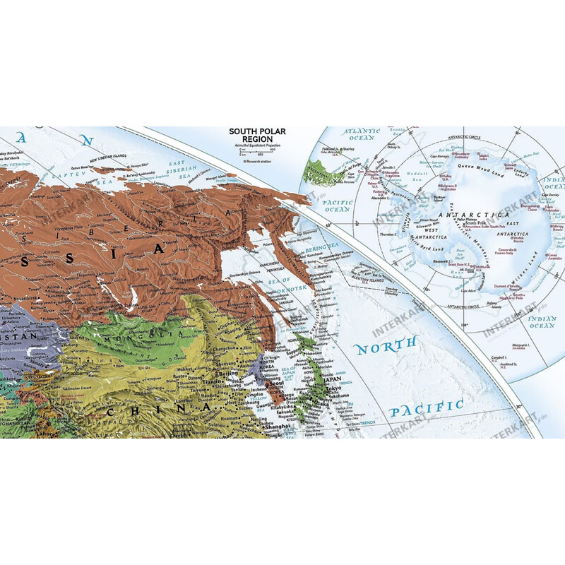 National Geographic Mappa del Mondo Planisfero politico decorativo grande laminato