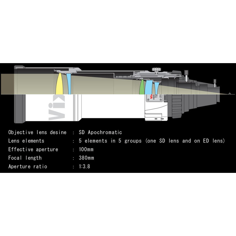 Vixen Rifrattore Apocromatico AP 100/380 VSD100 F3.8 OTA