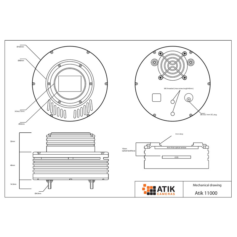 Atik Fotocamera 11000 Mono