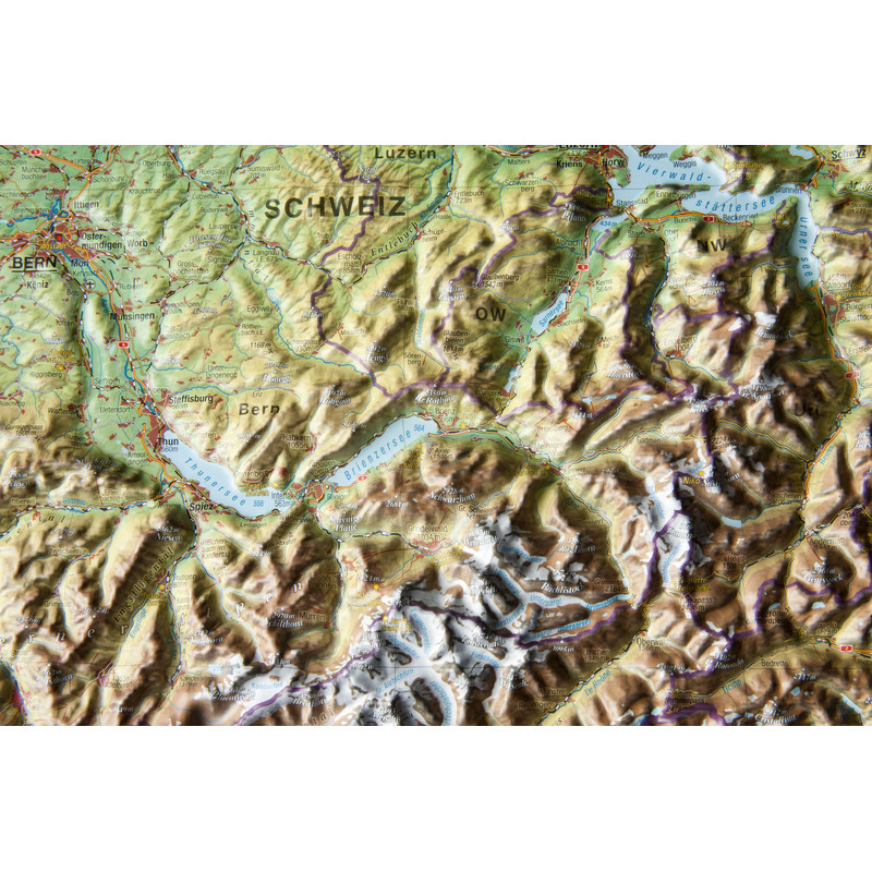 Georelief Mappa Svizzera, carta in rilievo grande (in tedesco)