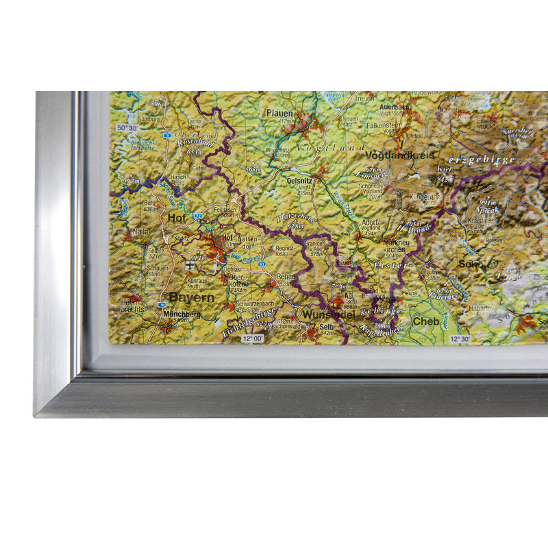 Georelief Mappa Regionale Sassonia