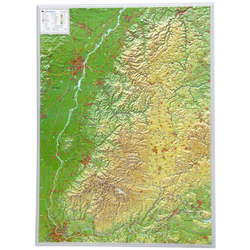 Georelief Mappa Regionale Foresta Nera