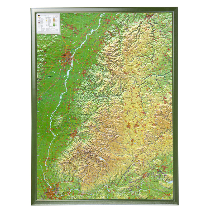 Georelief Mappa Regionale Foresta Nera