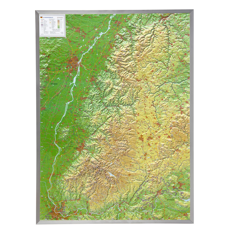 Georelief Mappa Regionale Foresta Nera