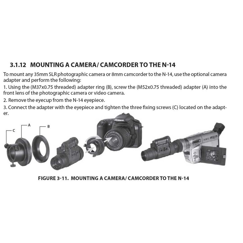 Armasight Adattatore camera #46 (NYX-14, NYX-14 PRO, NYX-7 PRO, N14, N14 PRO, N15)
