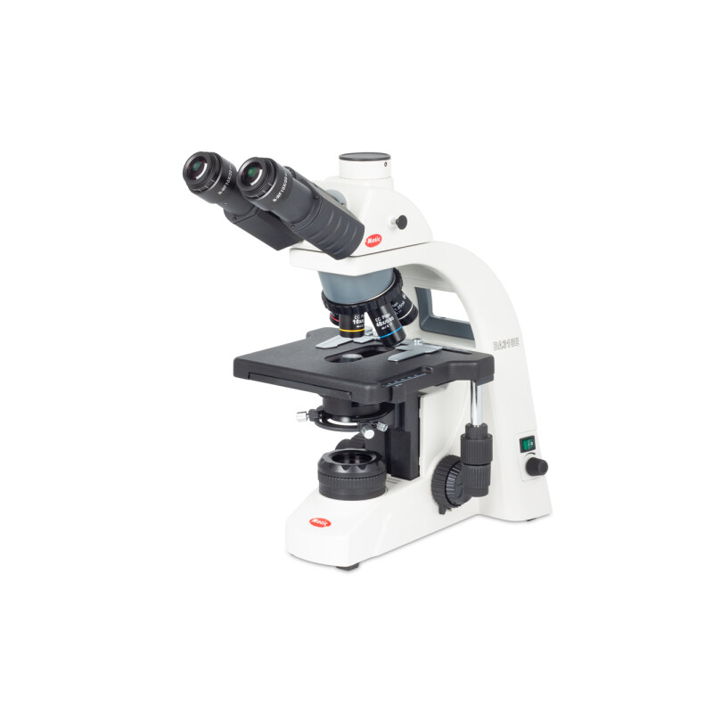 Motic Microscopio BA310E, trino, BF, infinity, EC-plan, achro, 40x - 1000x, Hal. 30W, LED (opt.)