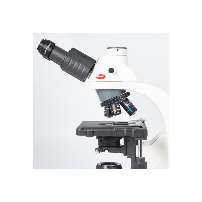 Motic Microscopio BA310E, trino, BF, infinity, EC-plan, achro, 40x - 1000x, Hal. 30W, LED (opt.)