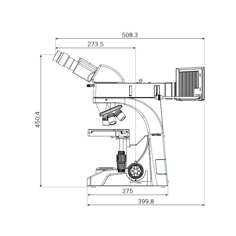 Motic Microscopio BA310 MET-T, binoculare, (3"x2")