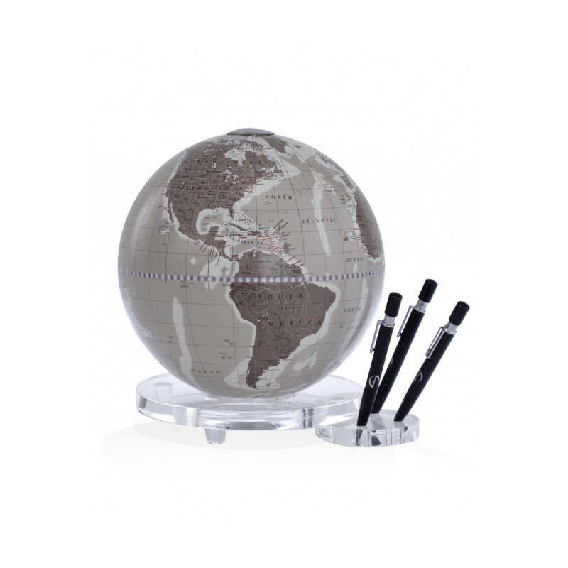 Zoffoli globe de table Balance warm grey avec porto-plume 22cm
