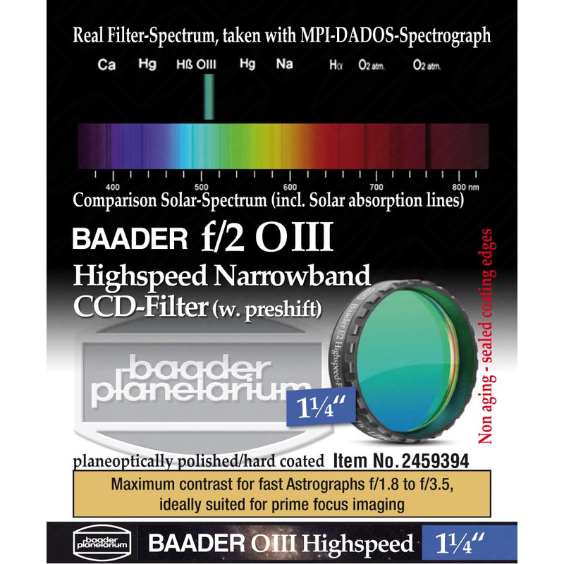 Baader Filtro OIII Highspeed f/2 1,25"