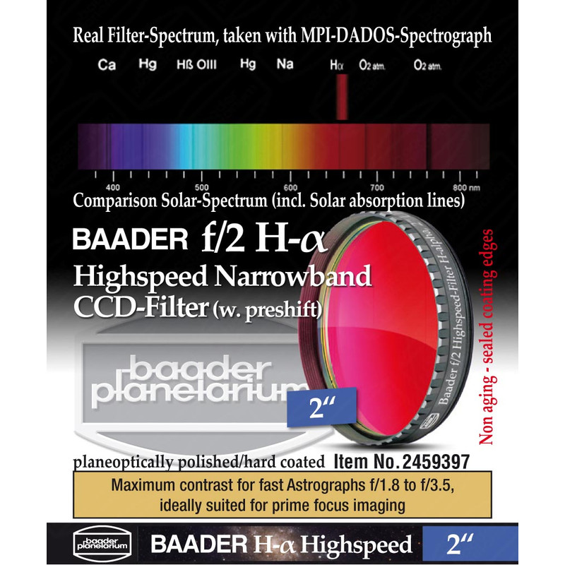 Baader Filtro H-alpha Highspeed f/2 2"
