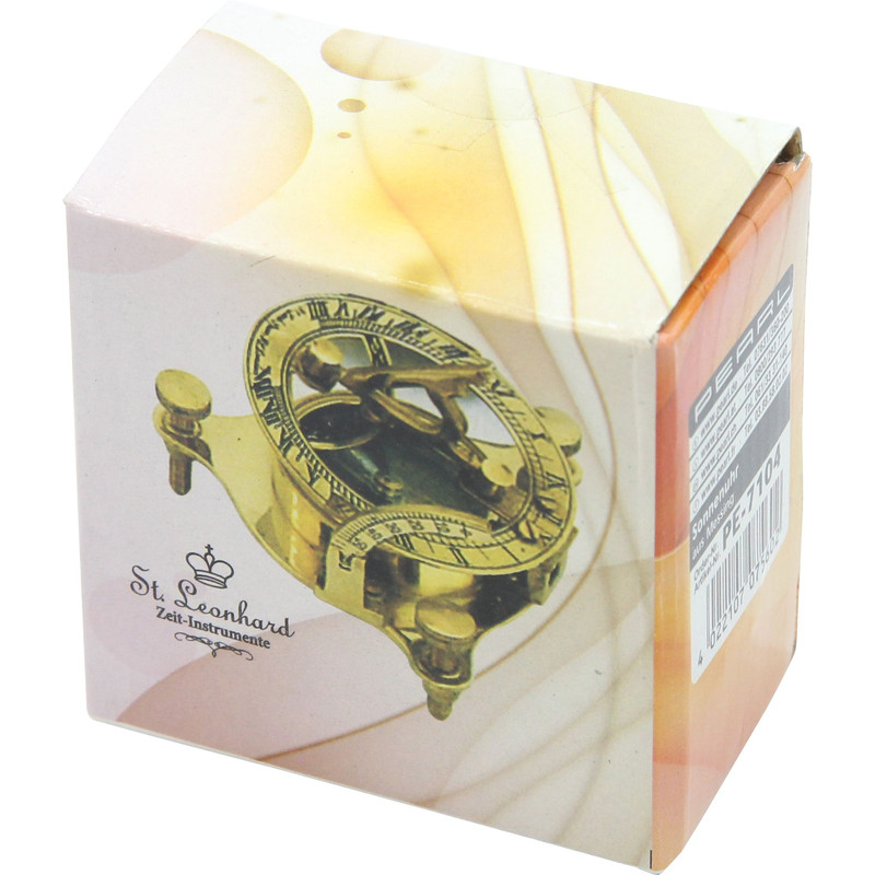 St. Leonard orologio solare in ottone con bussola