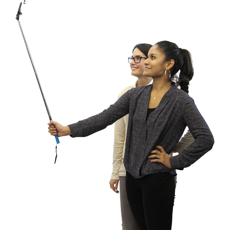 Monopiede Aluminio Selfie stick per Smartphone e fotocamere compatte, rosa
