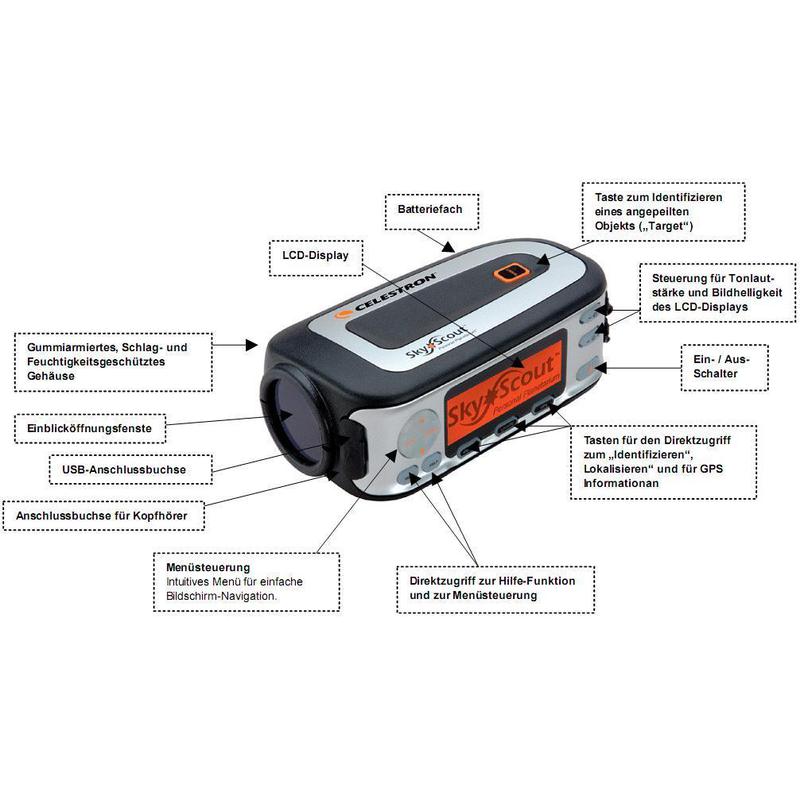 Celestron Planetari Personali Planetraio portatile SkyScout  (VERSIONE IN TEDESCO)