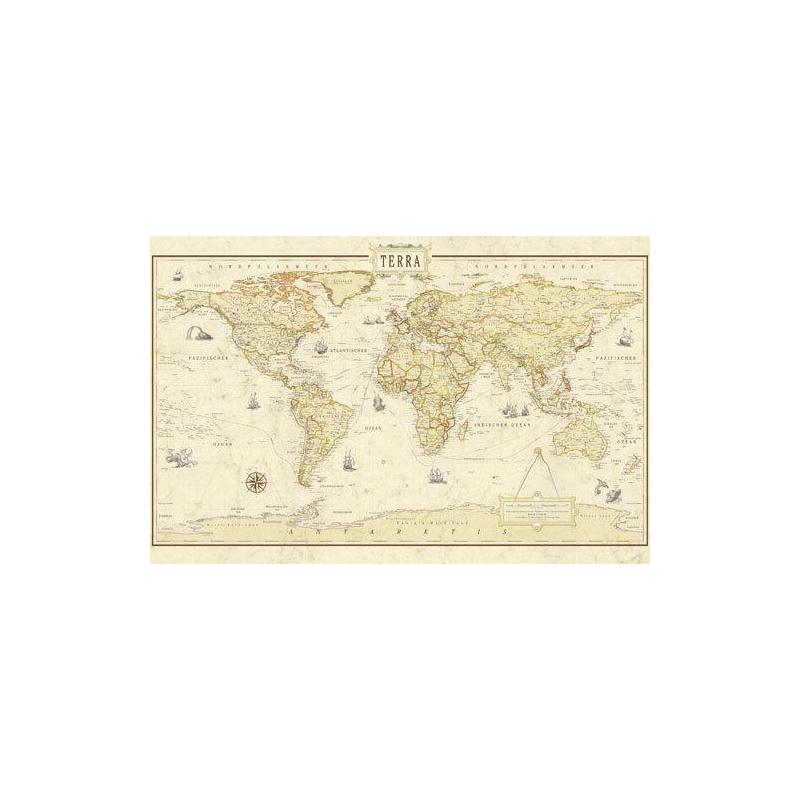 Terra by Columbus Mappa del Mondo Planisfero rinascimentale