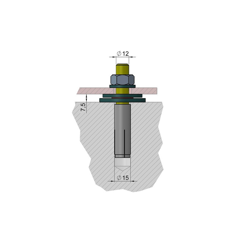 euro EMC Kit ancoraggio 1 per colonna osservatorio P200