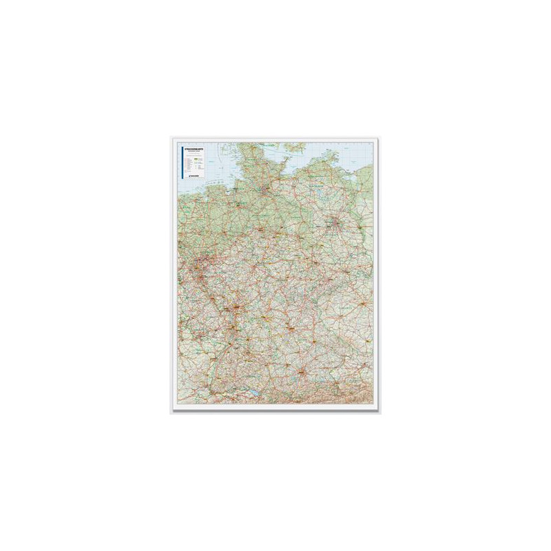 Bacher Verlag Mappa Carta stradale della Germania 1:500.000 laminata