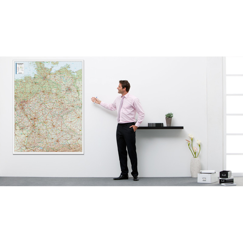 Bacher Verlag Mappa Carta stradale della Germania 1:500.000 laminata
