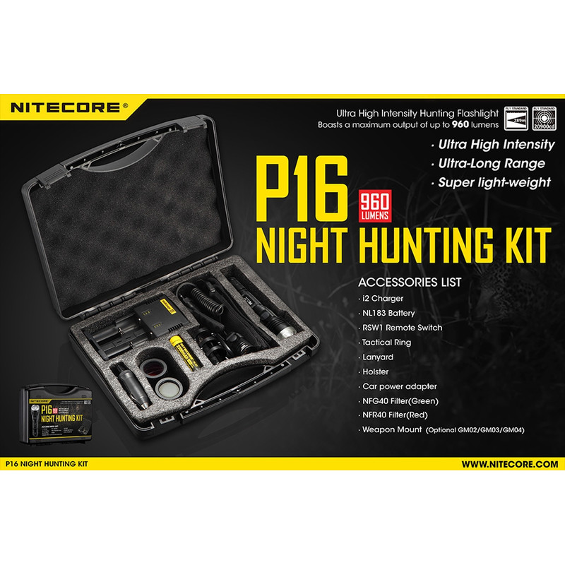 Nitecore Torcia P16 Hunting Kit