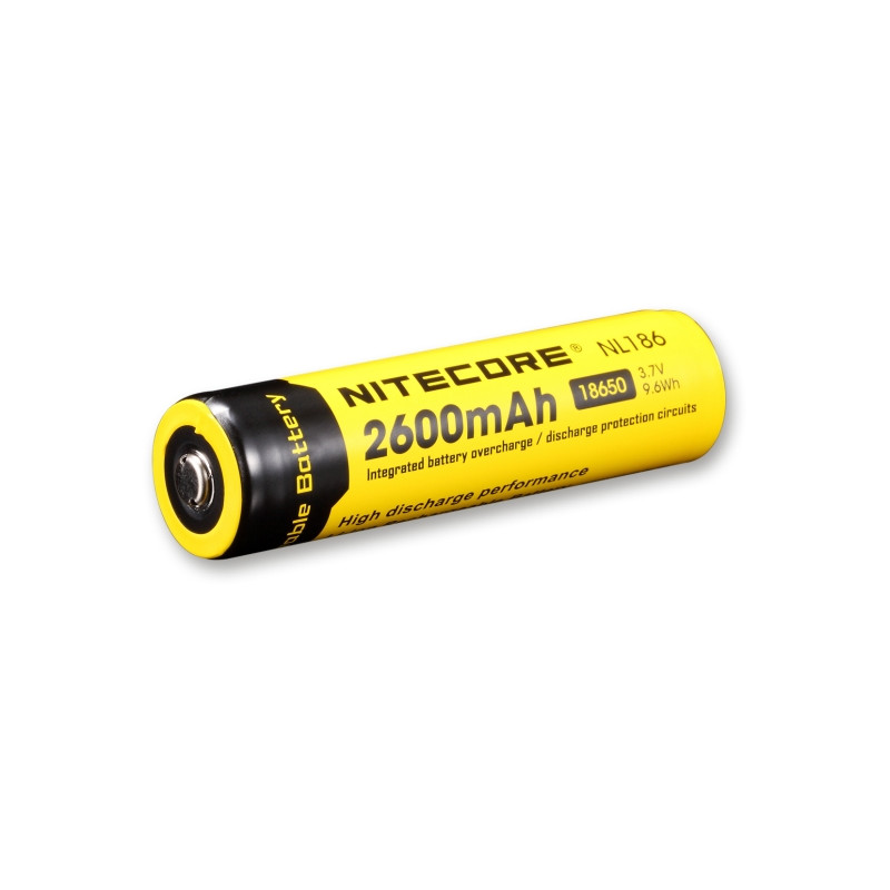 Nitecore Batteria ricaricabile Li-ION 18650, 2600 mAh