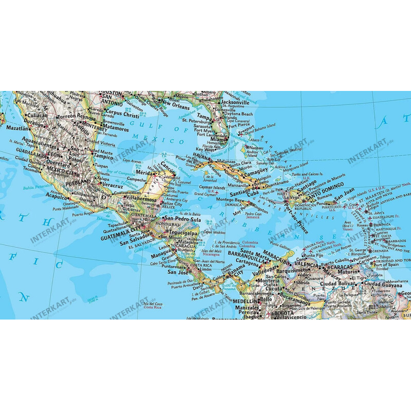 National Geographic Carta continentale continent map North and South America political (laminated)