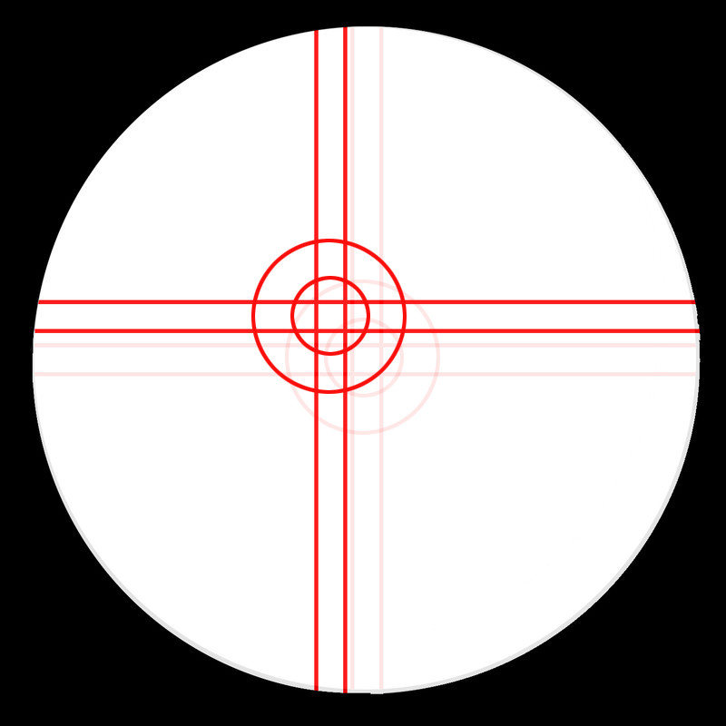 Omegon Oculare con reticolo Plössl 9 mm, illuminato