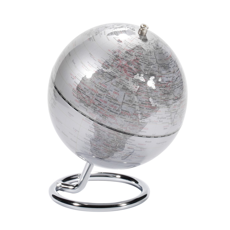 TROIKA Mini Globo Galilei Silver 13cm