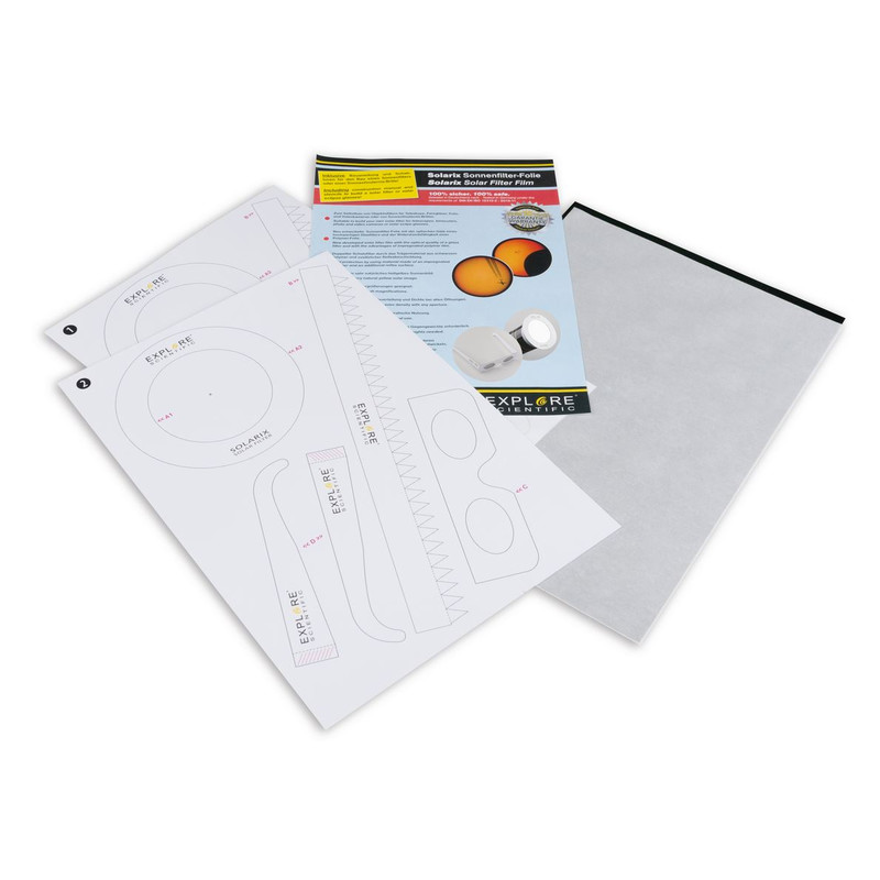 Explore Scientific Filtro solare in foglio Solarix con papercraft DIN A4, ND5
